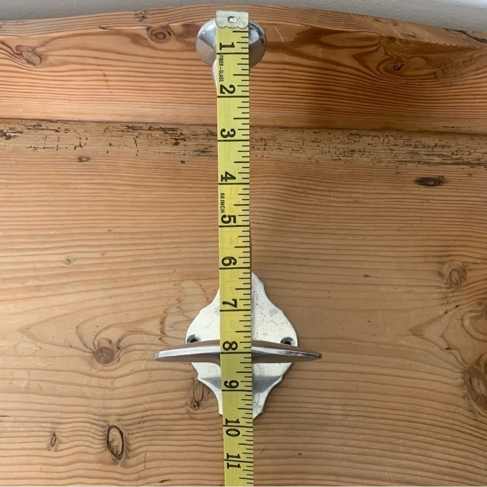 Decorative silver tone wall hook